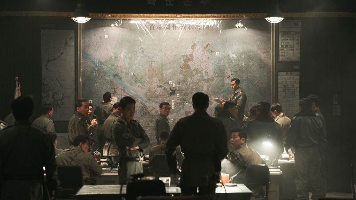A dramatic scene from the Korean historical film 12.12: The Day (2023).