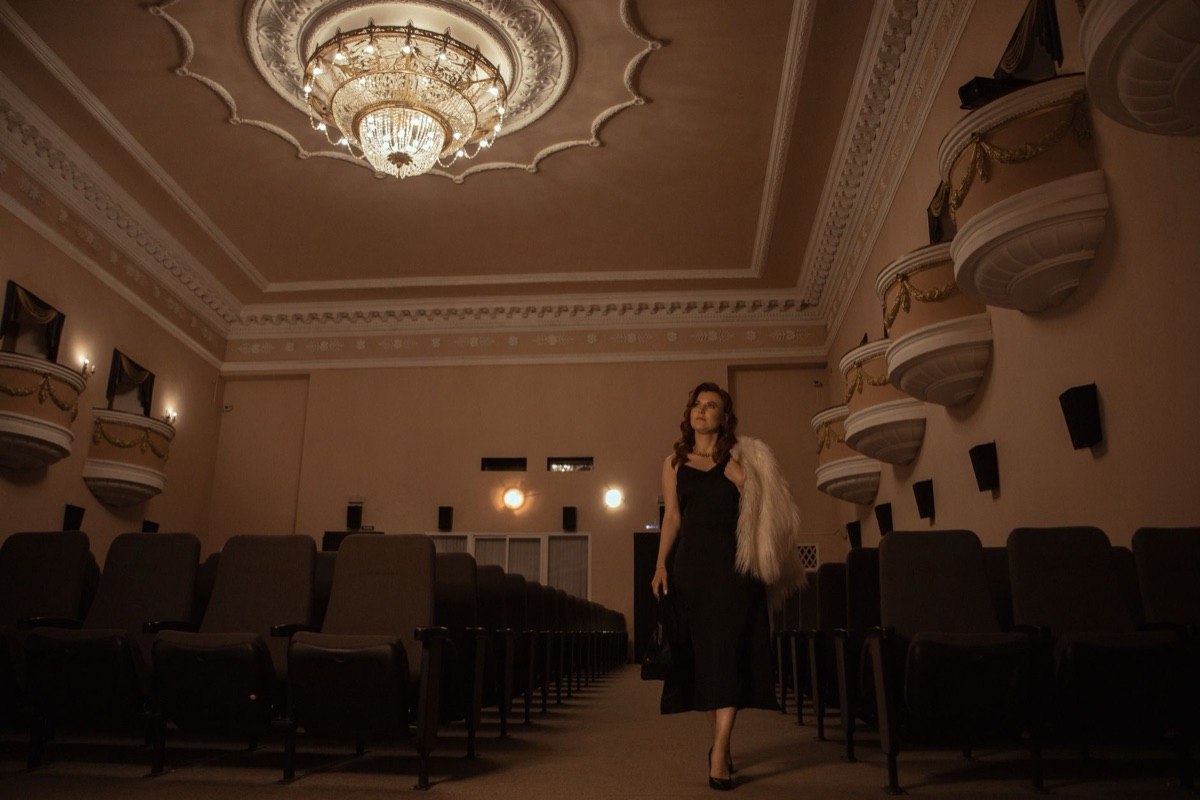 Intérieur d'une salle de cinéma coréenne