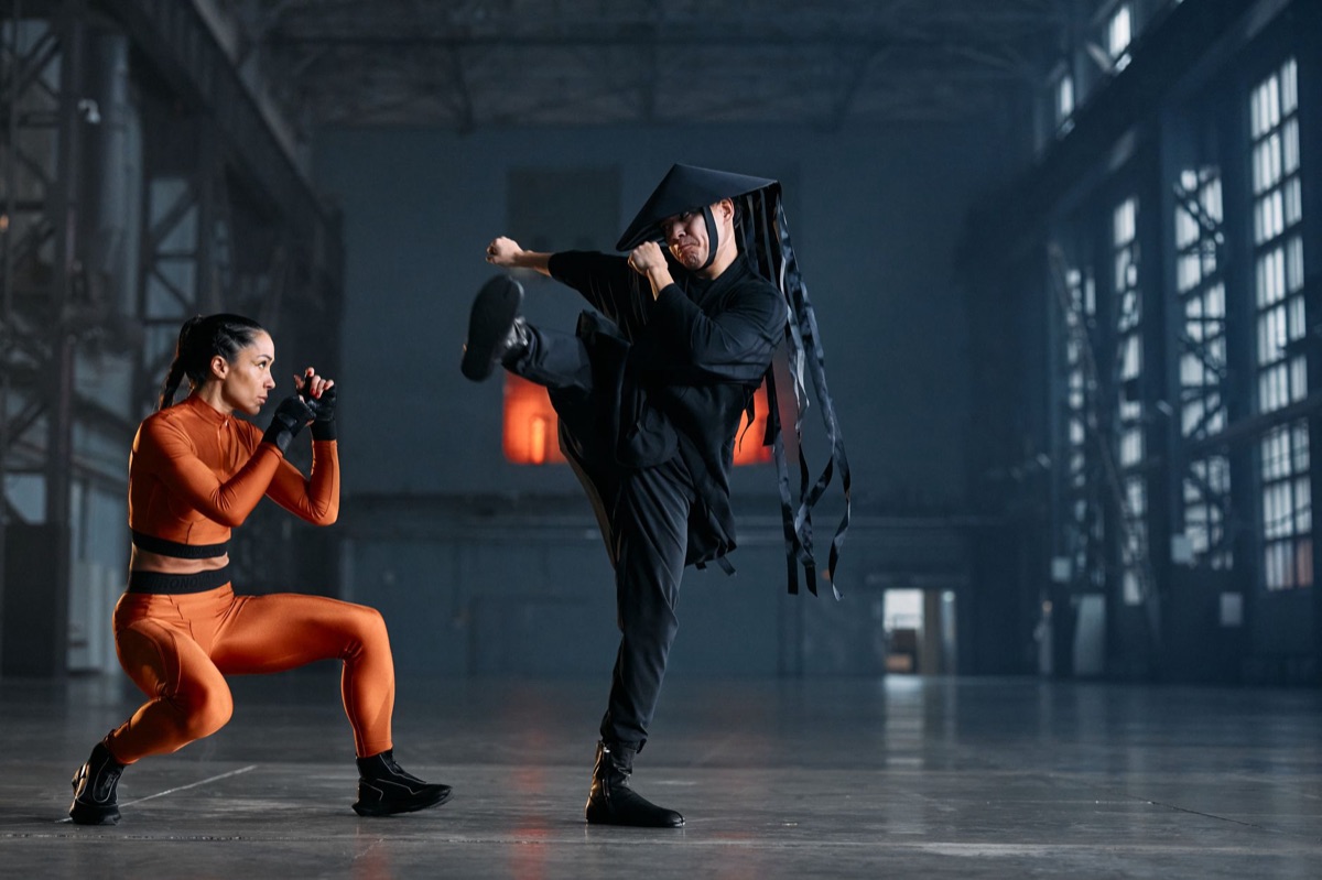 Un stuntman sur un set de film coréen